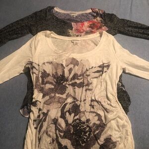 2 Motherhood Maternity Long Sleeve Shirts